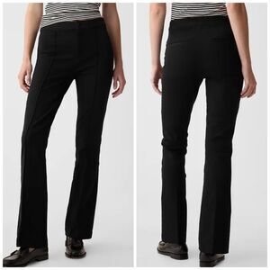 Gap High Rise Flare BiStretch Pants Womens 8 Petite‎ Black Retro 70s Y2K Office